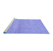 Sideview of Machine Washable Abstract Blue Contemporary Rug, wshcon357blu