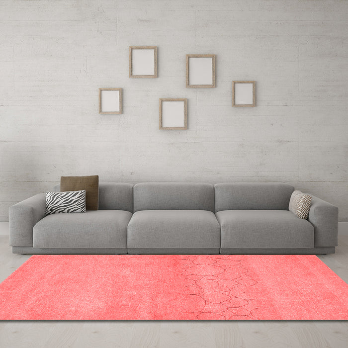 Contemporary Red Washable Rugs