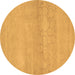 Round Abstract Brown Contemporary Rug, con357brn