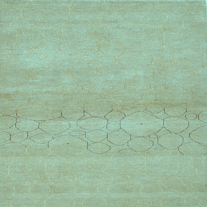 Square Machine Washable Abstract Light Blue Contemporary Rug, wshcon357lblu