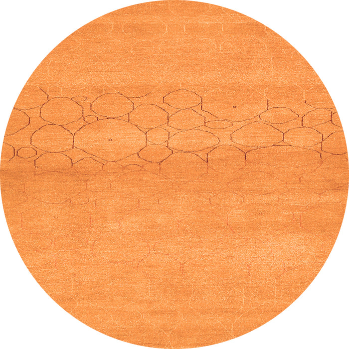 Square Abstract Orange Contemporary Rug, con357org