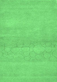 Abstract Emerald Green Contemporary Rug, con357emgrn