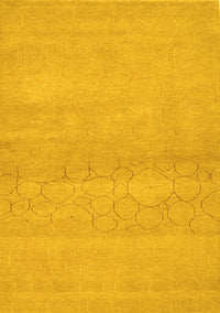 Abstract Yellow Contemporary Rug, con357yw