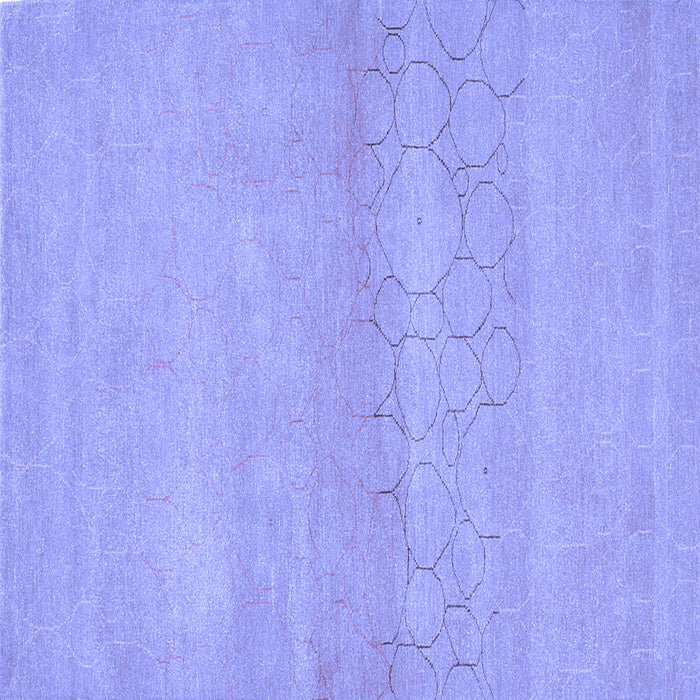 Square Abstract Blue Contemporary Rug, con357blu