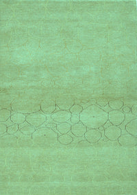 Abstract Turquoise Contemporary Rug, con357turq