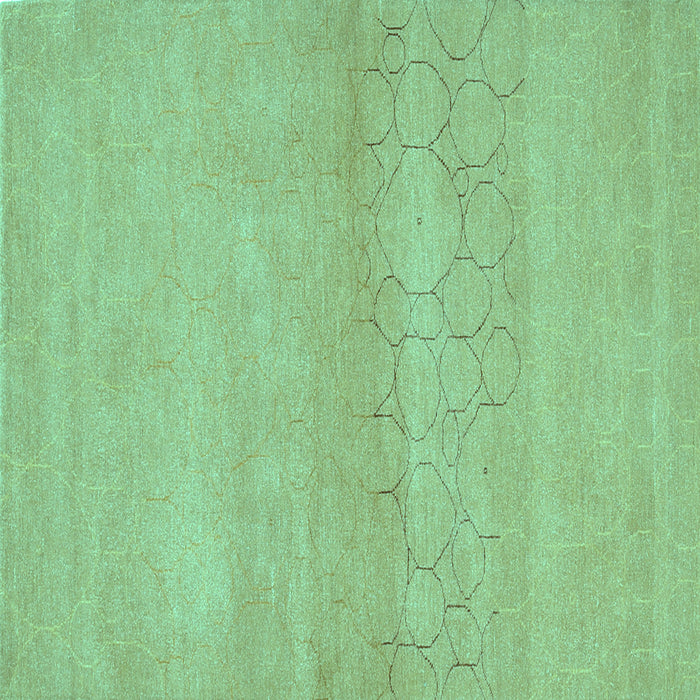 Square Abstract Turquoise Contemporary Rug, con357turq