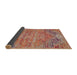 Thickness of Contemporary Light Copper Gold Modern Rug, con358