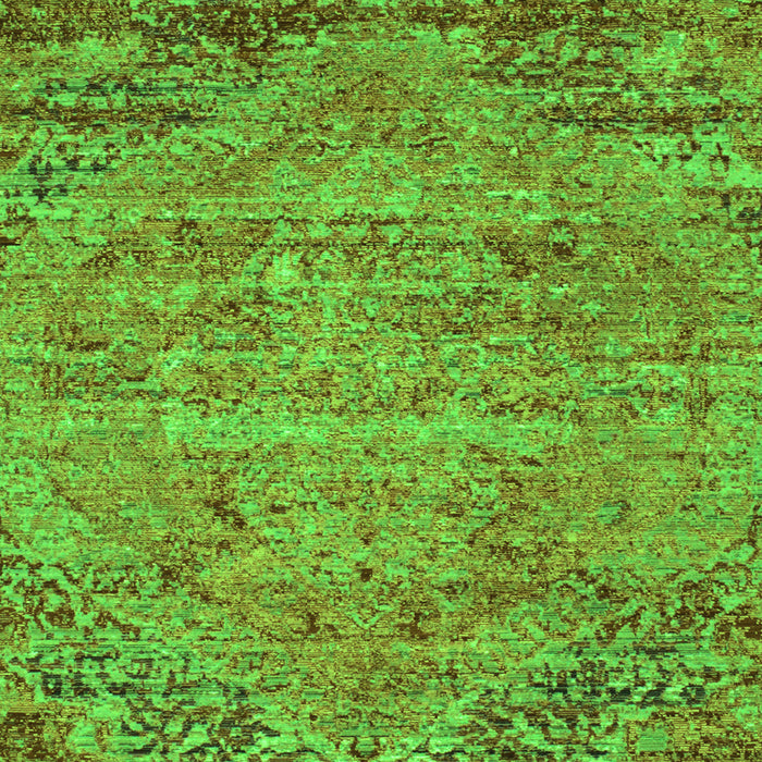 Serging Thickness of Machine Washable Abstract Green Contemporary Area Rugs, wshcon358grn