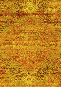 Abstract Yellow Contemporary Rug, con358yw