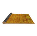 Sideview of Abstract Yellow Contemporary Rug, con358yw