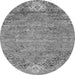 Machine Washable Abstract Gray Contemporary Rug, wshcon358gry