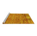 Sideview of Machine Washable Abstract Yellow Contemporary Rug, wshcon358yw