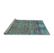 Sideview of Machine Washable Abstract Light Blue Contemporary Rug, wshcon358lblu