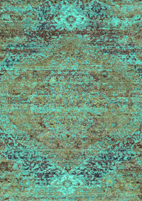 Abstract Turquoise Contemporary Rug, con358turq