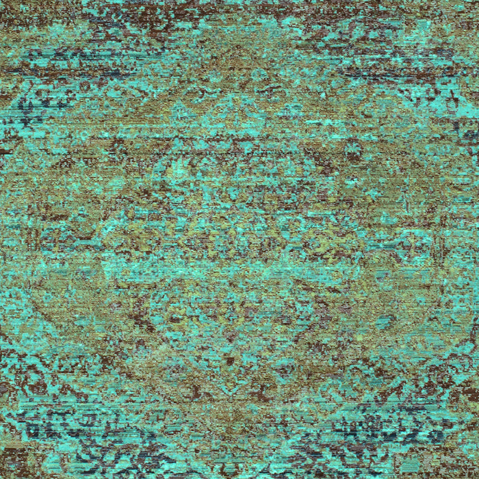 Abstract Turquoise Contemporary Rug, con358turq