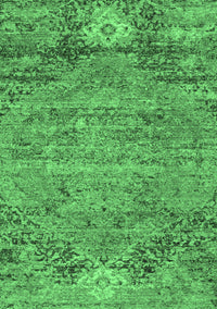 Abstract Emerald Green Contemporary Rug, con358emgrn