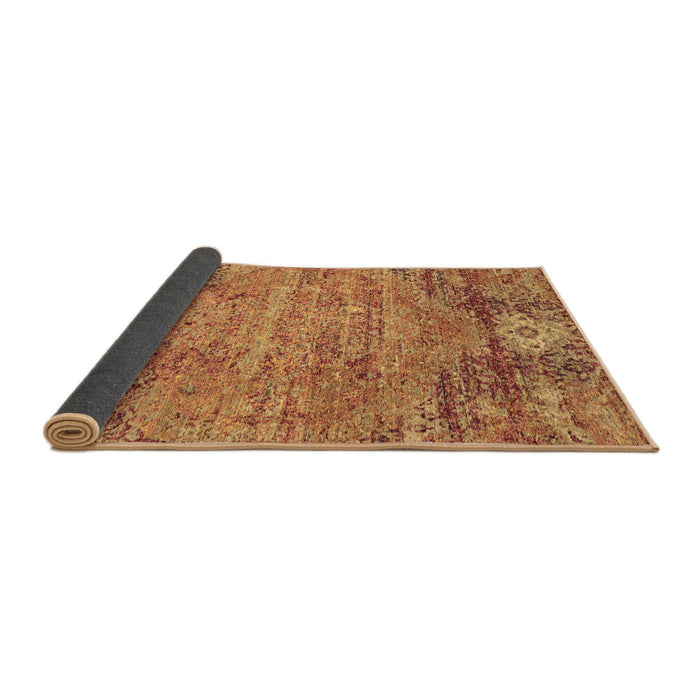 Sideview of Abstract Brown Contemporary Rug, con358brn