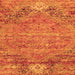 Serging Thickness of Abstract Orange Contemporary Rug, con358org