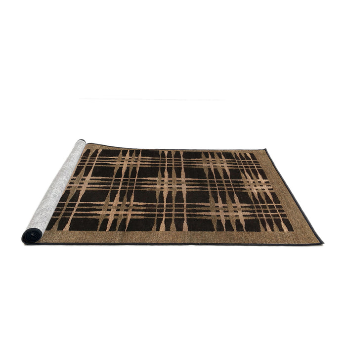 Serging Thickness of Machine Washable Contemporary Midnight Gray Rug, wshcon359