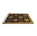 Sideview of Machine Washable Abstract Brown Contemporary Rug, wshcon359brn