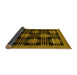 Sideview of Abstract Yellow Contemporary Rug, con359yw