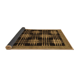 Sideview of Abstract Brown Contemporary Rug, con359brn