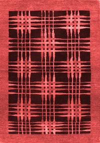 Abstract Red Contemporary Rug, con359red