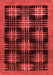 Abstract Red Contemporary Area Rugs