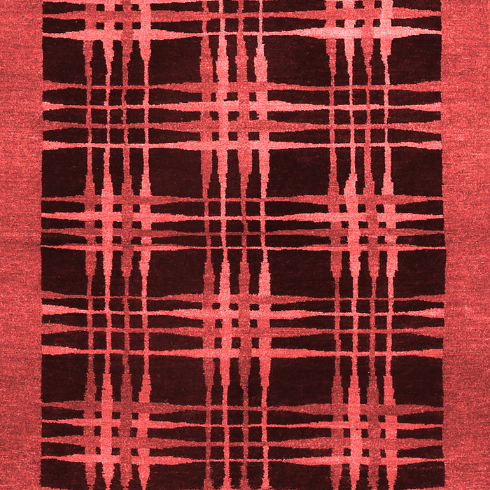 Abstract Red Contemporary Area Rugs