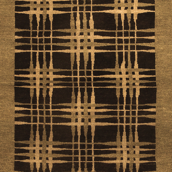 Abstract Brown Contemporary Rug, con359brn