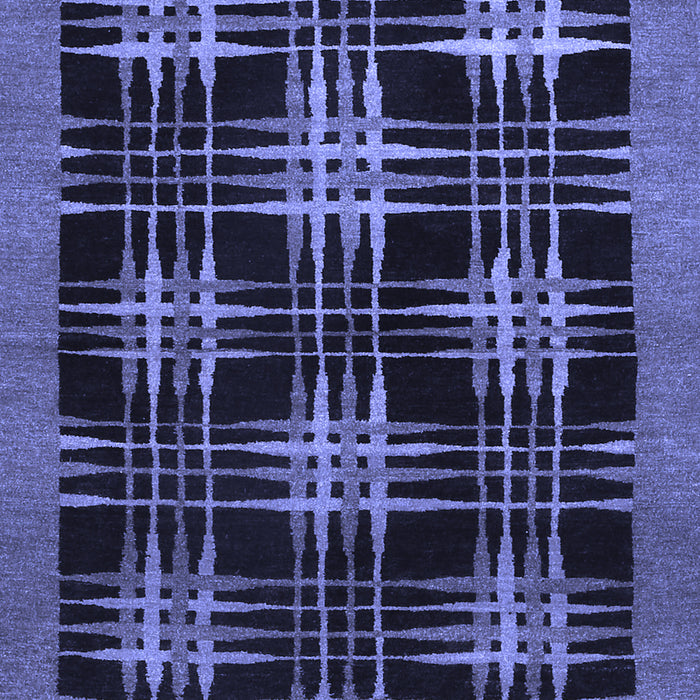 Abstract Blue Contemporary Rug, con359blu