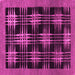 Square Machine Washable Abstract Pink Contemporary Rug, wshcon359pnk