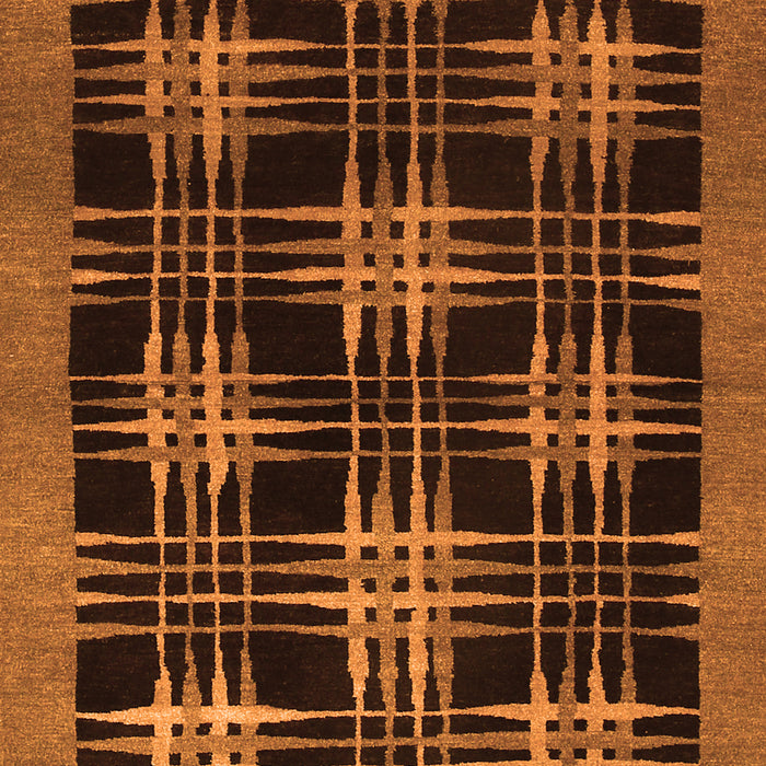 Abstract Orange Contemporary Rug, con359org
