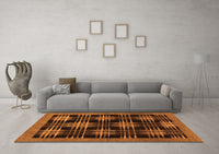 Machine Washable Abstract Orange Contemporary Rug, wshcon359org