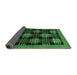 Sideview of Abstract Emerald Green Contemporary Rug, con359emgrn