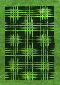 Abstract Green Contemporary Rug, con359grn