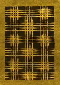 Abstract Yellow Contemporary Rug, con359yw