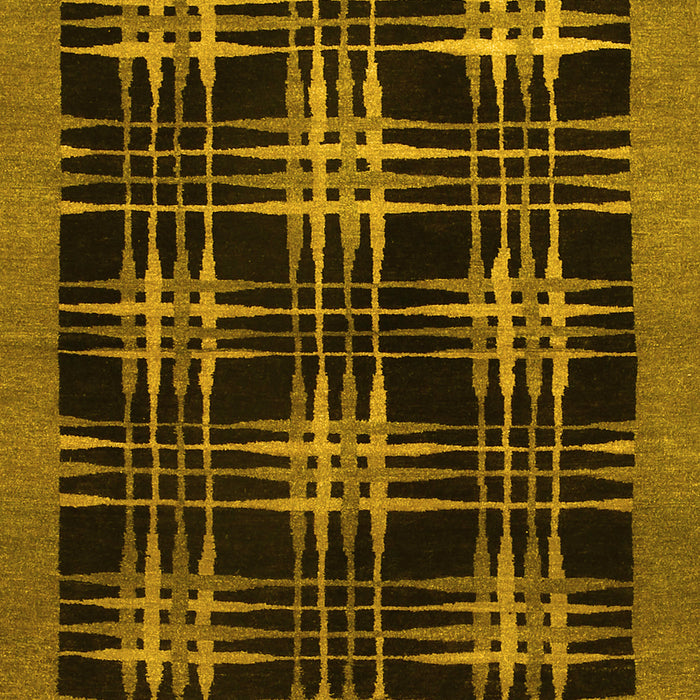 Abstract Yellow Contemporary Rug, con359yw