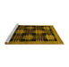 Sideview of Machine Washable Abstract Yellow Contemporary Rug, wshcon359yw