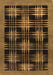 Machine Washable Abstract Brown Contemporary Rug, wshcon359brn