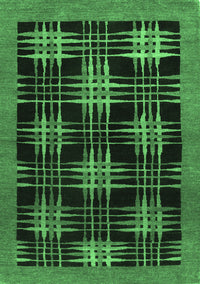 Abstract Emerald Green Contemporary Rug, con359emgrn