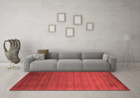 Machine Washable Abstract Red Contemporary Rug, wshcon35red