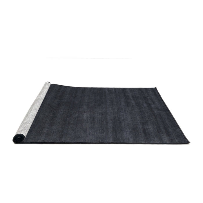 Serging Thickness of Machine Washable Contemporary Gunmetal Green Rug, wshcon36