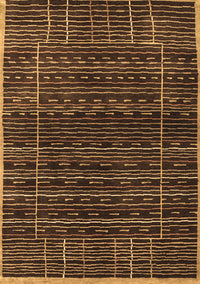 Abstract Brown Contemporary Rug, con360brn