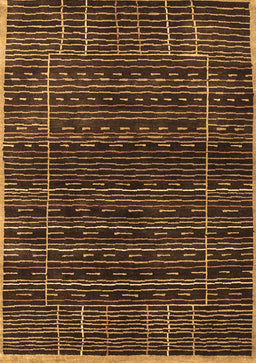 Abstract Brown Contemporary Rug, con360brn