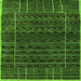 Serging Thickness of Abstract Green Contemporary Rug, con360grn