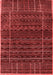 Abstract Red Contemporary Area Rugs