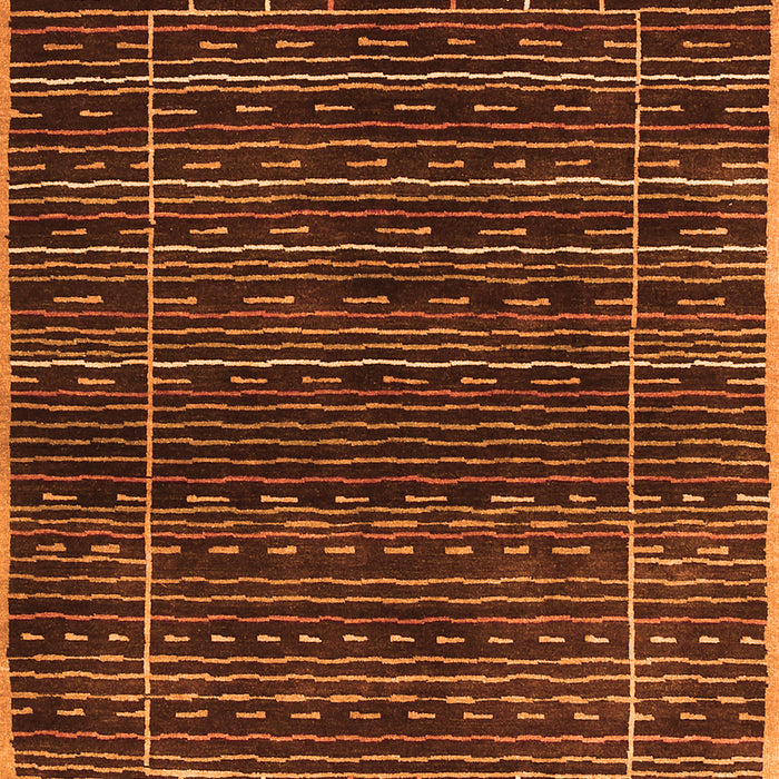 Abstract Orange Contemporary Rug, con360org