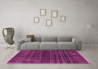 Machine Washable Abstract Pink Contemporary Rug, wshcon360pnk