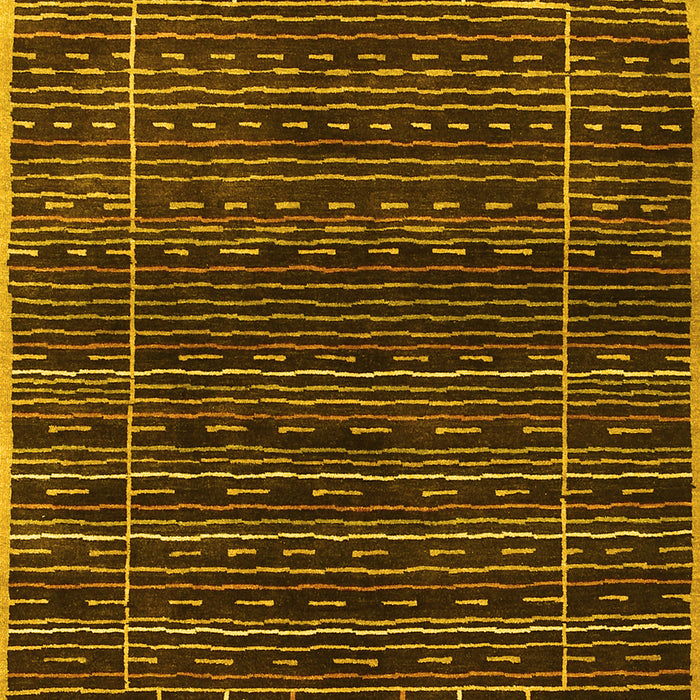 Abstract Yellow Contemporary Rug, con360yw